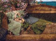 Alma-Tadema, Sir Lawrence In a Rose Garden (mk23) oil painting artist
